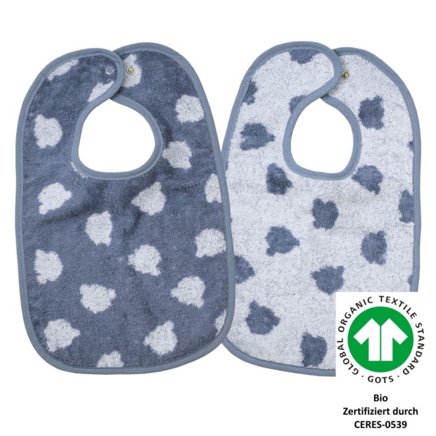 Jac. Teddy blau Druckknopflatz 26x40 cm 2er Set