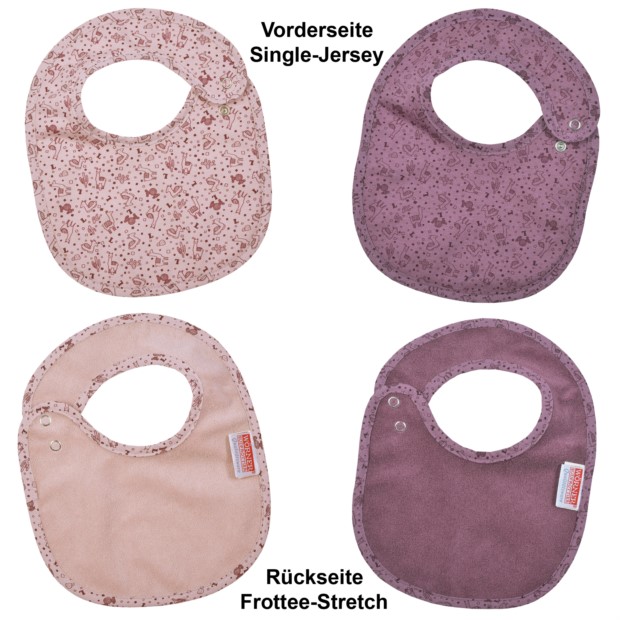 Lamas rosa Druckknopflatz 22x29 cm 2er Set