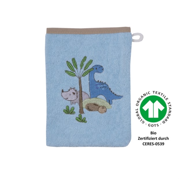 Dinos bleu Waschhandschuh Gre 15/21
