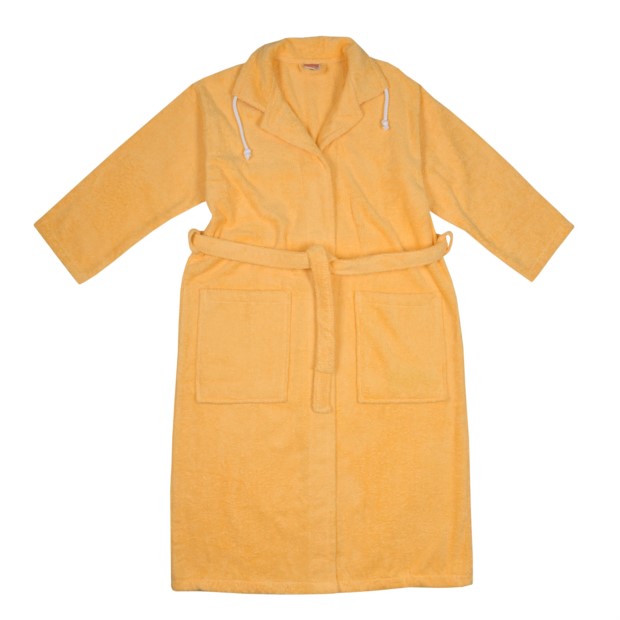 Damen Bademantel Stehkragen apricot Gre S-L