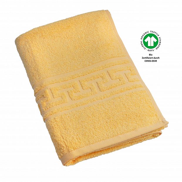 Jacquard M GOTS banane Duschtuch 70x140 cm