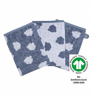 Jac. Teddy blau Waschhandschuh 3er Set 15 x 21 cm