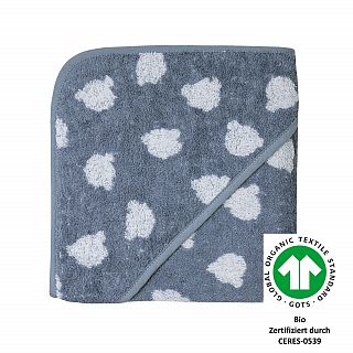 Jac. Teddy blau Kapuzen-Bt. 80 x 80 cm