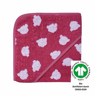 Jac. Teddy rot Kapuzen-Bt. 80 x 80 cm