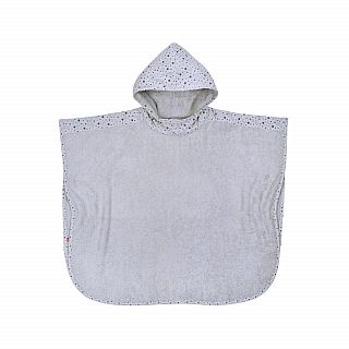Sterne hellgrau Bade-Poncho 60x75 cm
