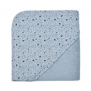 Wal stahlblau Kapuzen-Bt. 80 x 80 cm