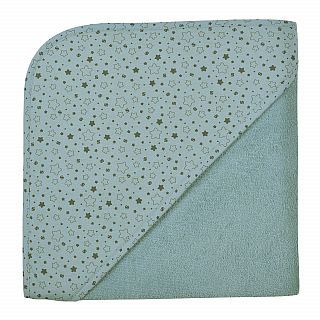 Sterne eisblau Kapuzen-Bt. 100x100 cm