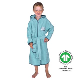 Walfamilie kristall Kinder-Bademantel 74/80-98/104