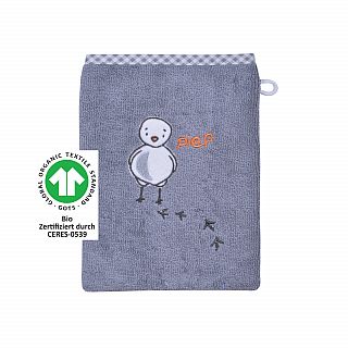 Kken grau Waschhandschuh Gre 15/21