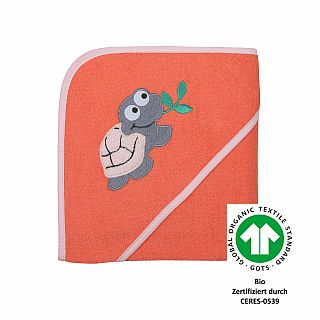 Schildkrte lachs Kapuzen-Bt. Gre 80x80 cm