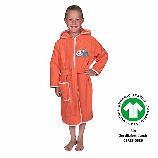 Schildkrte lachs Kinder-Bademantel 74/80-86/92