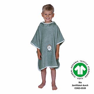 Igel blau Bade-Poncho Gre 60x75 cm