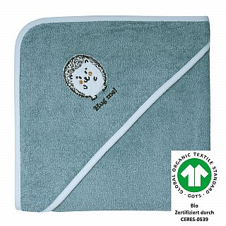 Igel blau Kapuzen-Bt. Gre 100x100 cm