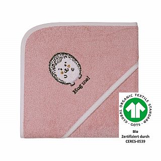 Igel rosa Kapuzen-Bt. Gre 80x80cm