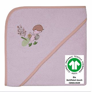 Igel Schnecke rosa Kapuzen-Bt. Gre 100x100 cm