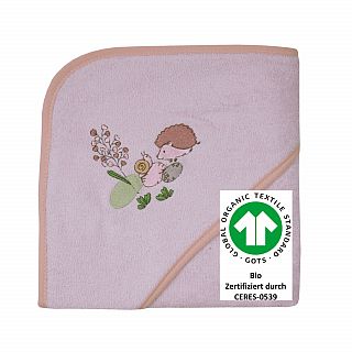 Igel Schnecke rosa Kapuzen-Bt. Gre 80x80 cm