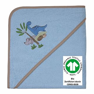 Dinos bleu Kapuzen-Bt. Gre 100x100 cm