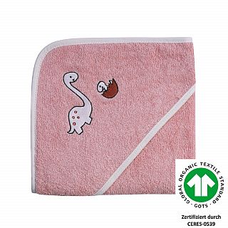 Dinofamilie rosa Kapuzen-Bt. Gre 80x80 cm