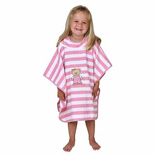 Teddy Ringel rosa Bade-Poncho Gre 60/75