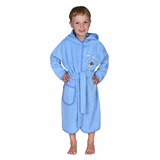 Tierpyramide blau Bademantel Gre 74/80