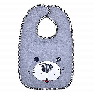 Seehund grau Riesen-Klettlatz Gr 30x45 cm