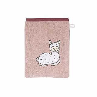 Lama rosa Waschhandschuh Gre 15/21