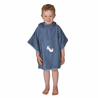 Zebra dunkelblau Bade-Poncho Gre 60/75