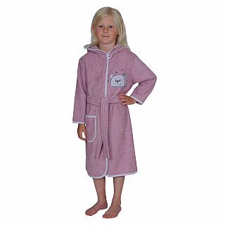 Maulwurf dunkelflieder Kinder-Bademantel Gr.98/104