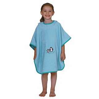 Pinguine eisblau Bade-Poncho Gre 60x75 cm