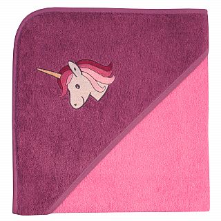 Einhorn pink/light mauve Kapuzen-Bt. Gre 100x100