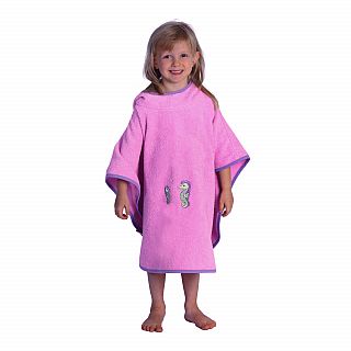 Seepferdchen hellflieder Bade-Poncho Gre 60x75 c
