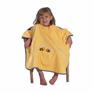 Bienen gelb Bade-Poncho Gre 60x75 cm