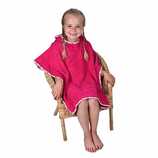 Uni beere Bade-Poncho Gre 60x75 cm