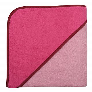 Uni rosa/pink Kapuzen-Badetuch 140 x 140 cm