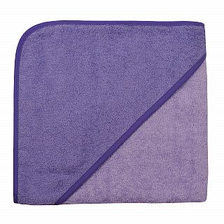 Uni flieder/violett Kapuzen-Badetuch 100 x 100 cm