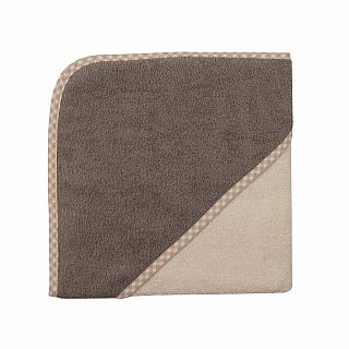 natur-hellbraun Kapuzen-Badetuch 80 x 80 cm