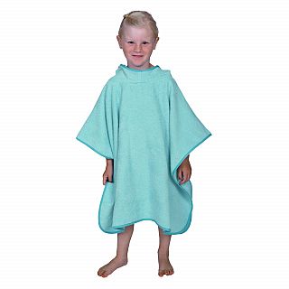 Uni blaugrn Bade-Poncho Gre 60x75 cm