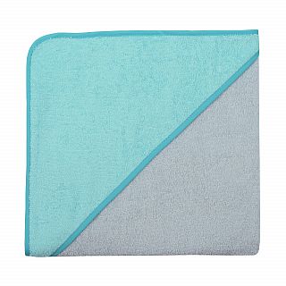 Uni chrom-blaugrn Kapuzen-Bt. Gre 100x100 cm