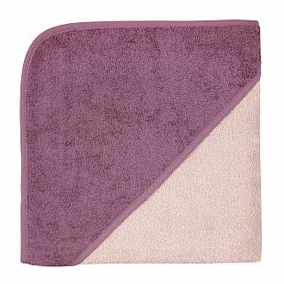 Uni peach-mauve Kapuzen-Bt. Gre 100x100 cm