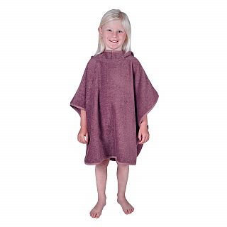 Uni mauve Bade-Poncho Gre 60x75 cm