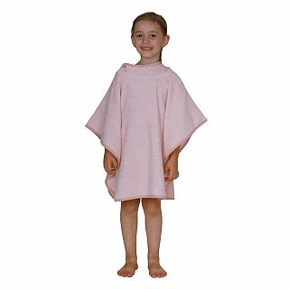 Uni lachsrosa Bade-Poncho Gre 60x75 cm