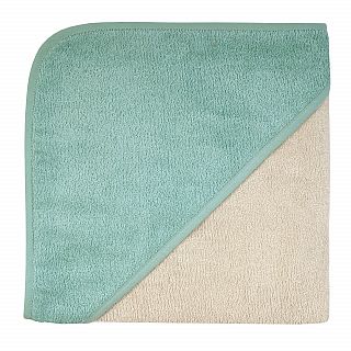 Uni greige-eisblau Kapuzen-Bt. Gre 100x100 cm