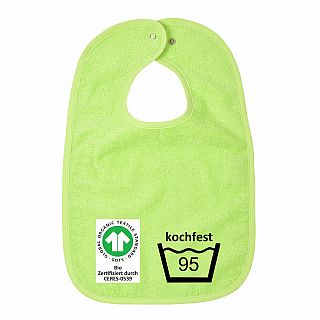 GOTS kochfest grn Riesen-Latz m. Druckknopf 30x45