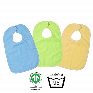 GOTS kochfest blau Druckknopflatz 3er Pack 30x45 c