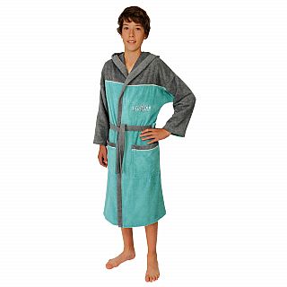 Kn. Bademantel Project blaugrn Gre 140