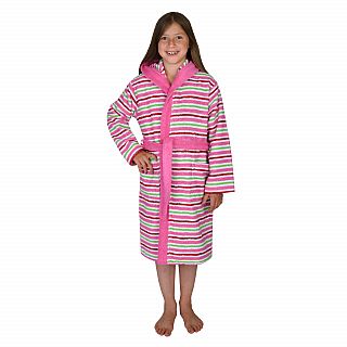 Mdchen-Bademantel Ringel orchidee Gre 128-164