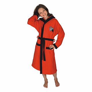 Mdchen-Bademantel Herz bordeaux Gre 116