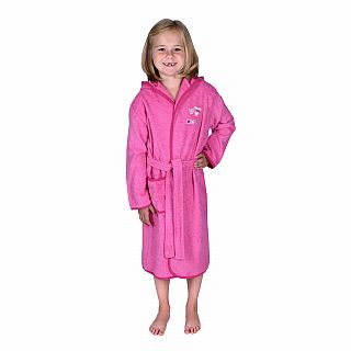Mdchen-Bademantel Herz orchidee Gre 104-140
