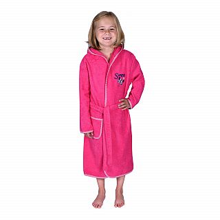 Mdchen-Bademantel Schmetterling pink Gr. 104-140