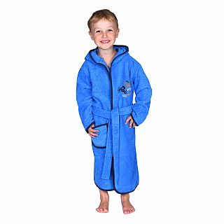 Kn. Bademantel Motorradfahrer royal Gre 116